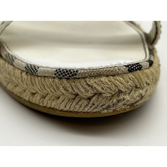 Burberry London White Patent Leather Wedge Espadrille Sandals 40 (9 US) 3207635 - Picture 12 of 16